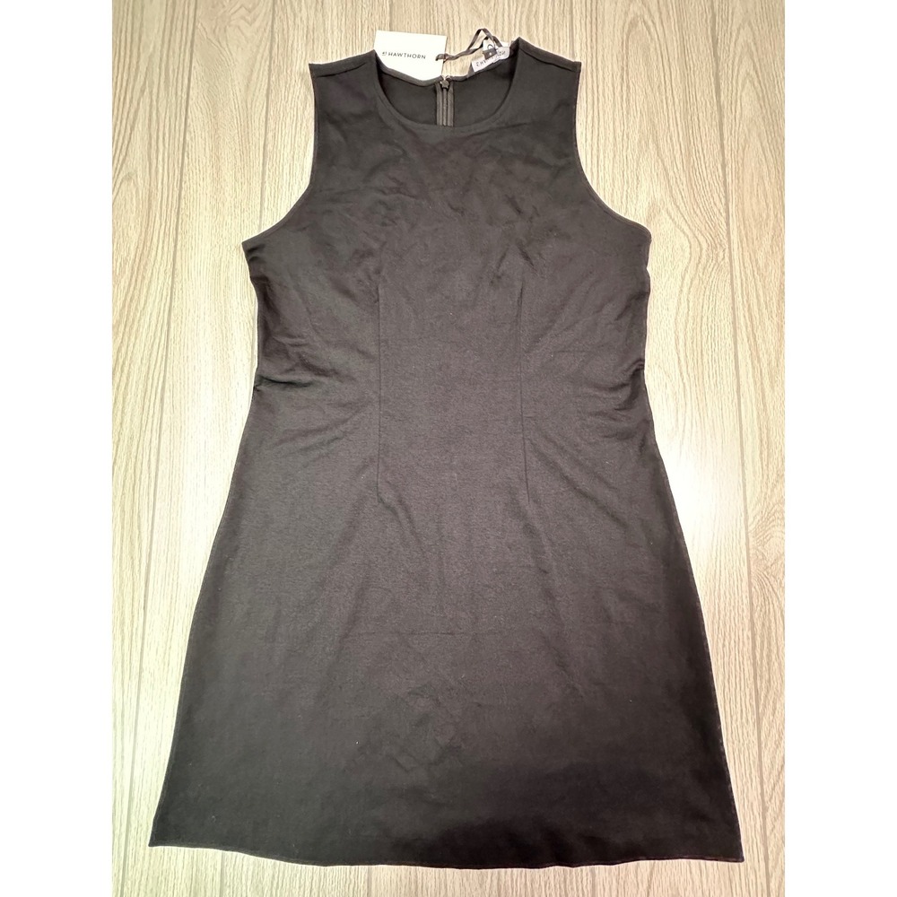 41 Hawthorn Black‎ Sleeveless Pleated Ponte Dress Sz. L Made Stitch Fix